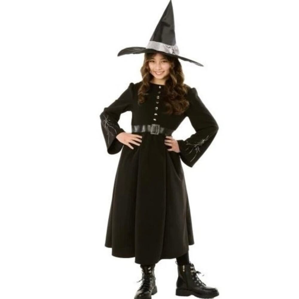 Girls Morph WHISPER WITCH Halloween Costume Gown Dress Hat NWT size large